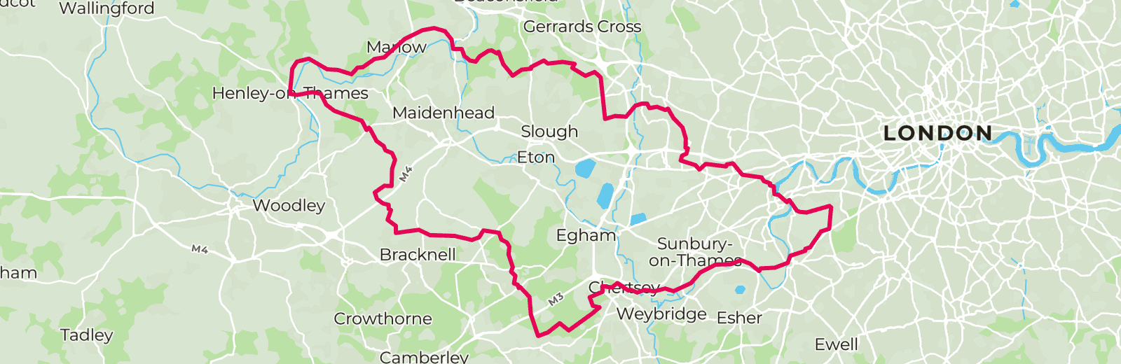 Map of Henley-on-Thames route